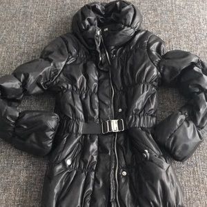 HM Long Belted Puff Jacket size 4